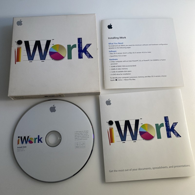 Apple iWork ’09 V9.0.3 MB942Z/A Install DVD Full Retail Version for Mac zaju