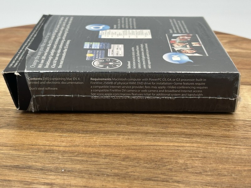 Apple Mac OS X Tiger 10.4 Retail Box OEM with iWork Trial Install Disk New Open gallery