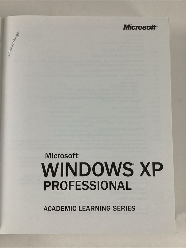 Microsoft Windows XP Professional Academic Hardcover Learning Manual 2002 gallery