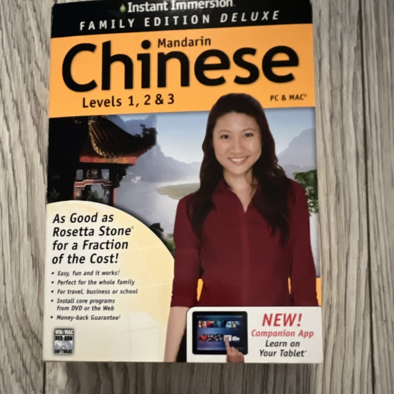 Instant Immersion Mandarin Chinese Family Edition Levels 1-3 DVD Windows Mac