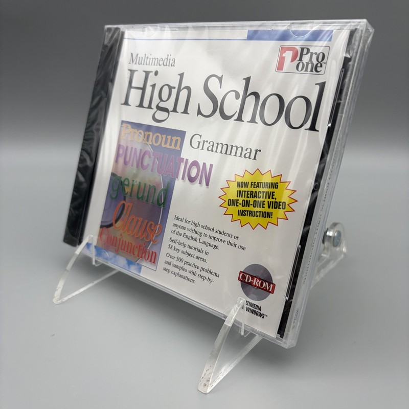 Vintage 1995 Pro One Multimedia High School Grammar CD-ROM PC Software SEALED gallery