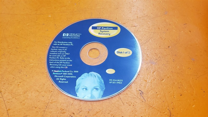 ⭐️⭐️⭐️⭐️⭐️ HP Pavilion System Recovery Disc 1 Of 2 HP5011-9423 Disc Only