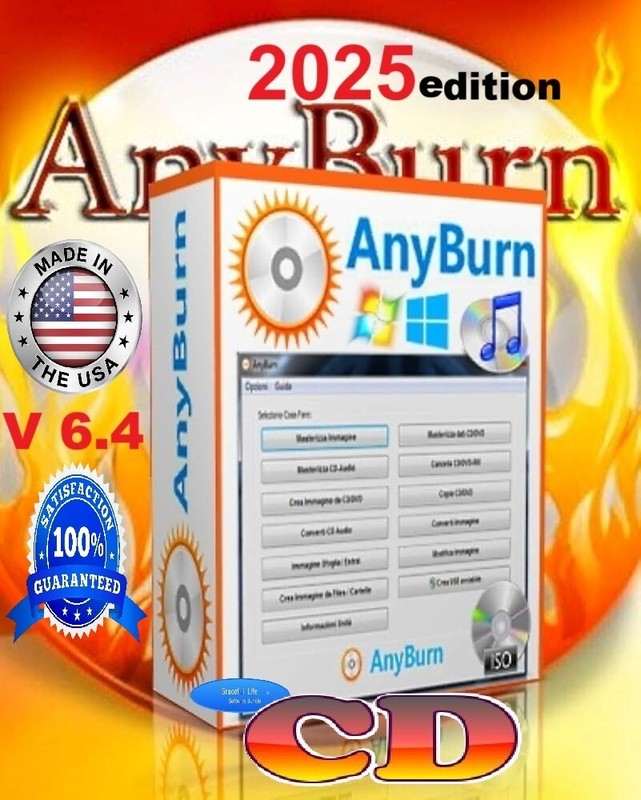 AnyBurn 2025 DVD CD & DVD Burning Software ~ Iso File / Writing on CD ~ V 6.4