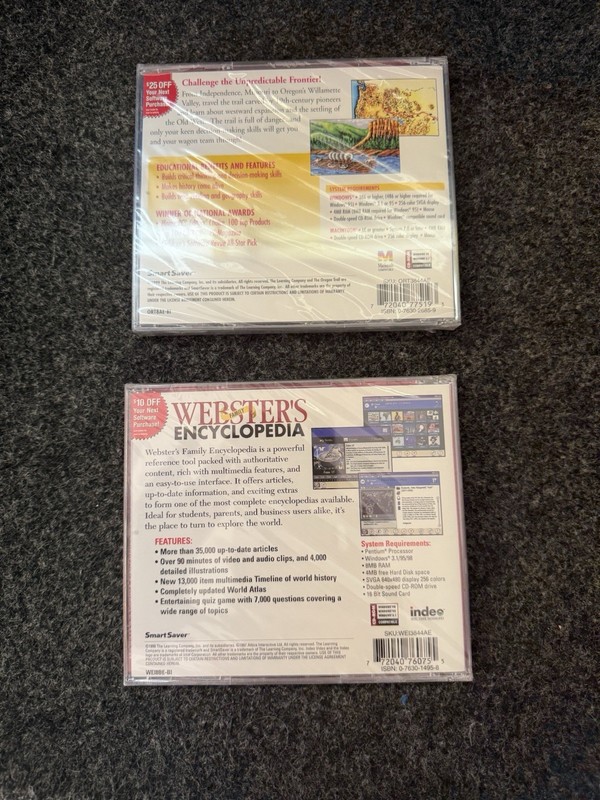 The Oregon Trail 1 & Websters Encyclopedia PC/Mac CD-ROM Windows 95/3.1 Apple gallery