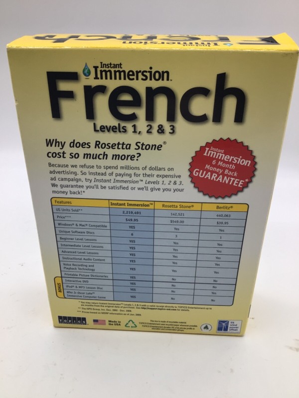 Instant Immersion French Levels 1, 2 & 3 (New in sealed box) gallery