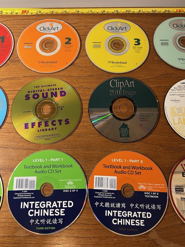 Windows Software CD DVD Lot: SFX, Adobe, Microsoft Office, Education, Music, Map gallery