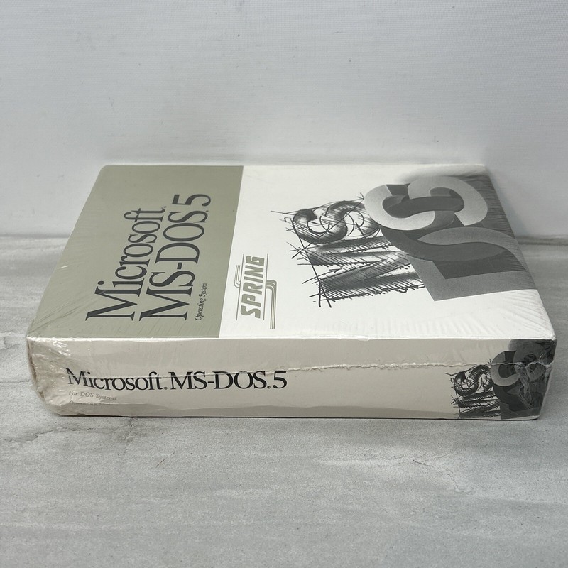 Microsoft MS-DOS Operating System Ver 5 on 3.5 Disks Sealed Big Box OEM RARE PC gallery