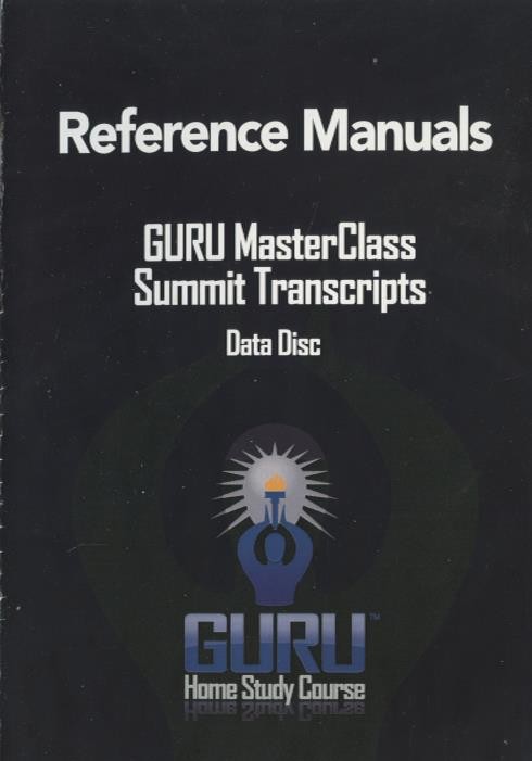 GURU MasterClass Summit Transcripts 2009 PC CD-ROM industry experts self help!