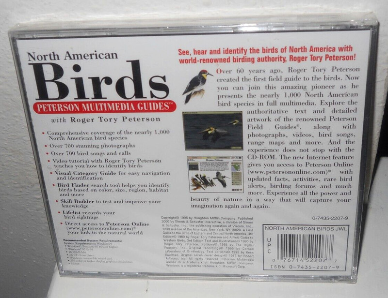 North American Birds 2000 Simon & Schuster Interactive CD-ROM New Factory Sealed gallery