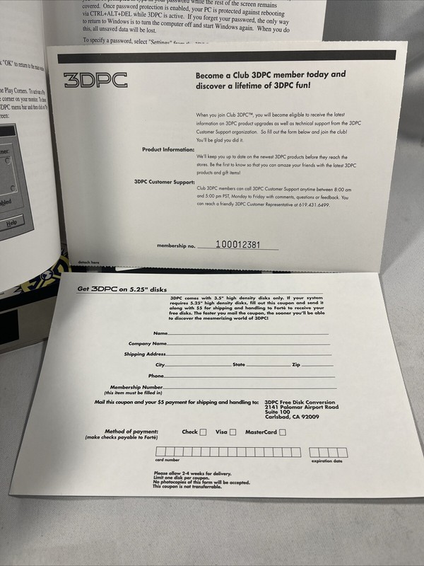 3DPC Screensavers for Windows 3.1 (Includes Manual, & Disks 1, 2, & 3) gallery