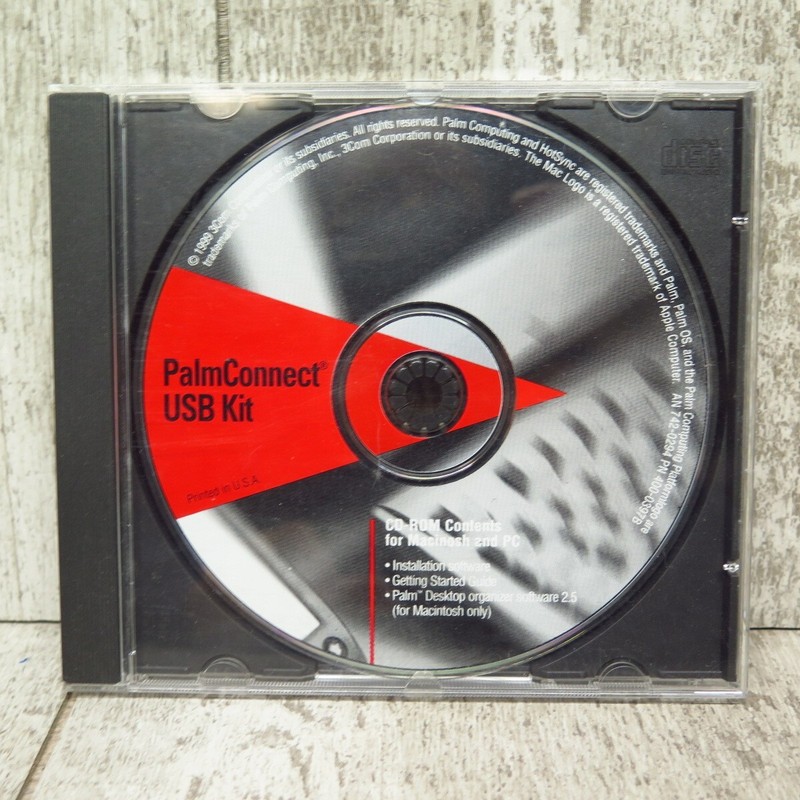 Vintage 1999 3com PalmConnect USB Kit Software for Mac OS CD Rom Disc