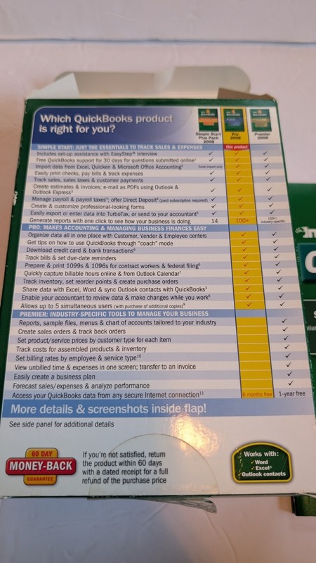 QUICKBOOKS Desktop Pro 2008 Accounting Windows US Version w product key gallery
