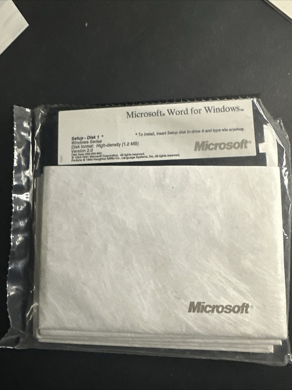 Microsoft Word For Windows 2.0 1991 Complete SealedFloppy 5.25 #R5 gallery