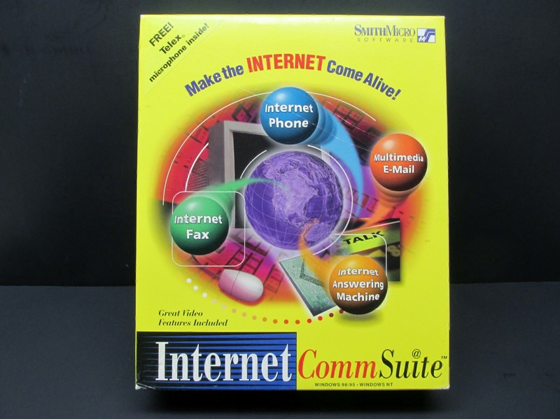 Internet Comm Suite, PC CD-ROM, W 98 / 95/ NT, Smith Micro, Never Used