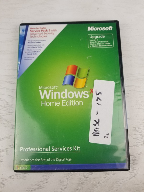 Microsoft Windows XP Home Edition upgrade retail package Service Pack 2 SP2