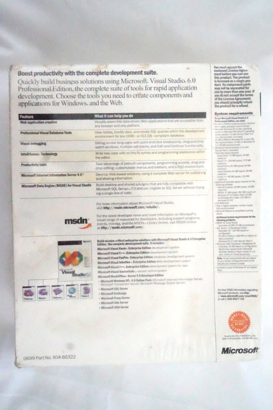 NEW Sealed Microsoft Visual Studio 6.0 Professional Edition Basic for Windows 11 gallery