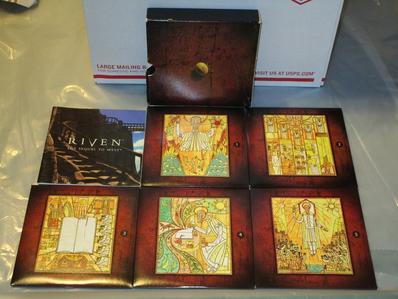 RARE Riven The Sequel To Myst 5 Disc PC CPU Software Game for Windows/Mac