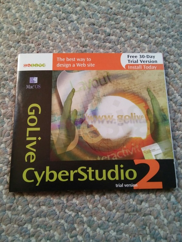 001 VTG GOLive Cyber Studio 2 Trial Version CD ROM 1997