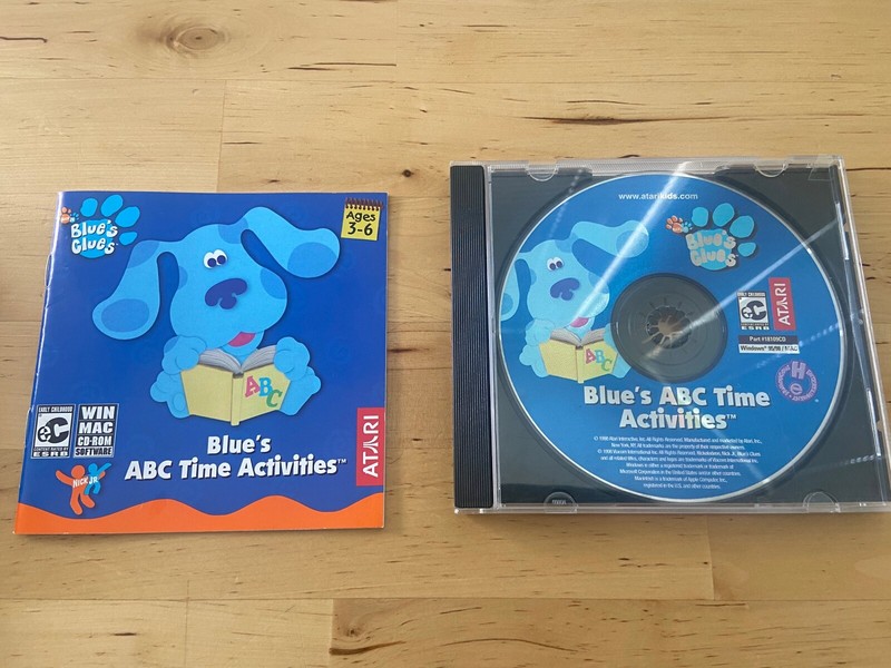 Blue’s Clues Blue’s ABC Time Activities (PC/MAC, 1998) Ages 3-6 Atari Version