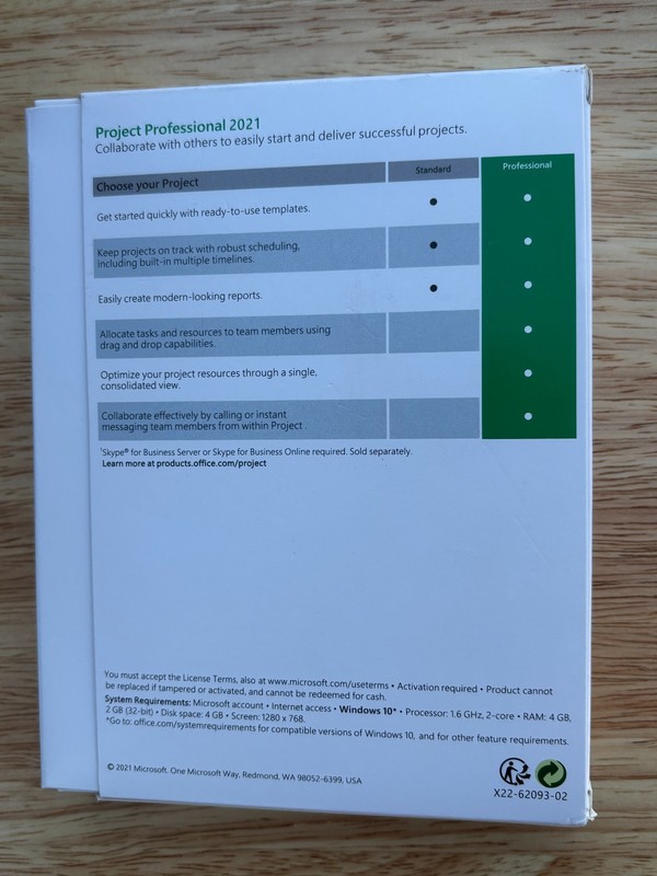 Microsoft Project 2021 Professional – USB Installer – Retail box . gallery