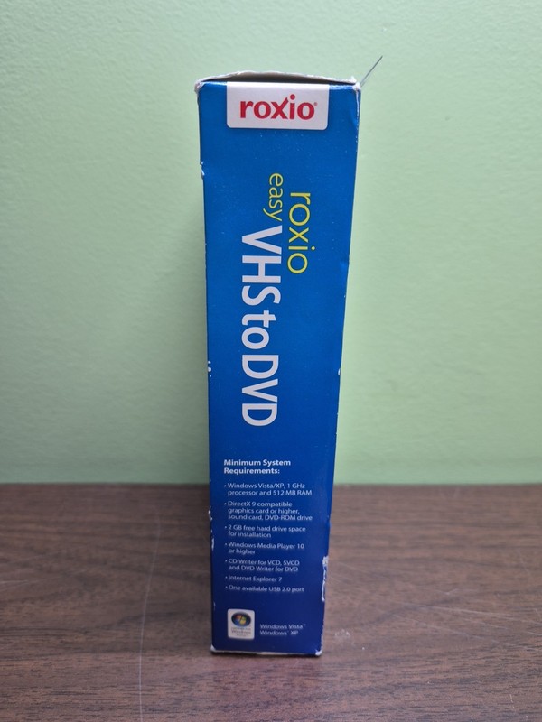Roxio Easy VHS to DVD (Windows) Create DVD Movies VHS, Hi8 & V8 Open Box Read gallery