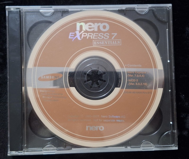 ⭐️ Samsung NERO EXPRESS ESSENTIALS 7.9.6.4 PC Software Disc 1995-2007 gallery