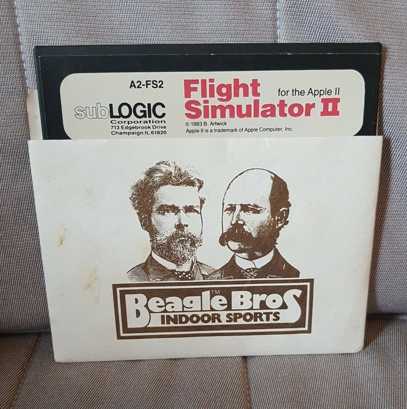 Flight Simulator II for Apple II on 5.25" disk - Tested