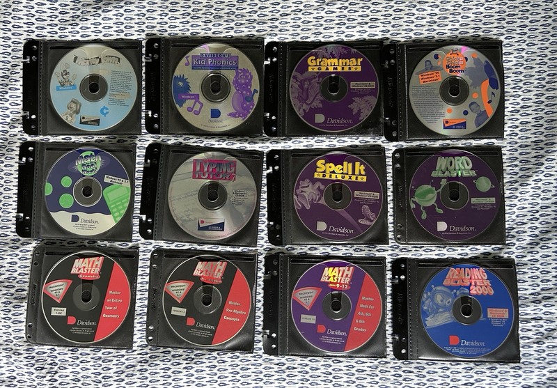 Vintage Davidson 3rd & 4th 5th 6th Grade + Adventures Math Journey PC 14 CD Lot