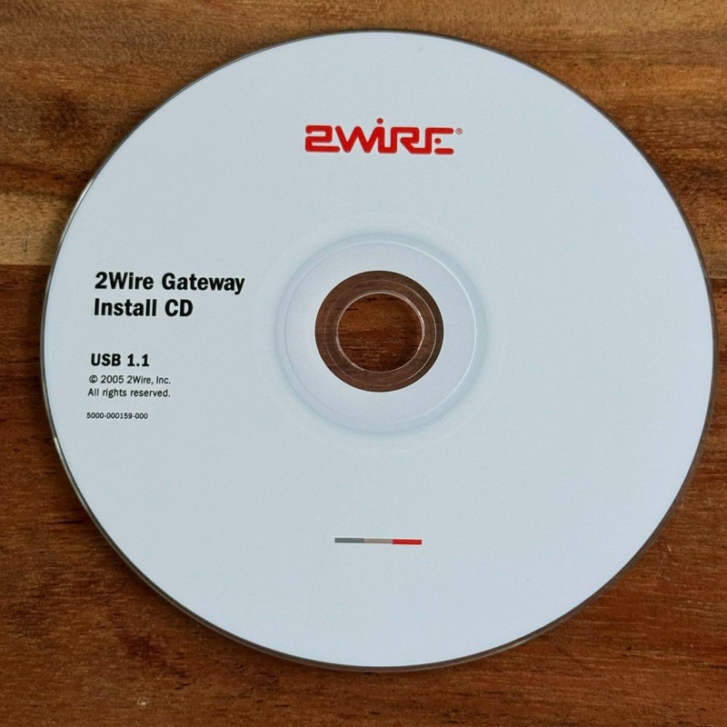 2Wire Gateway Install CD – USB 1.1 – 2005 – 5000-00159-000