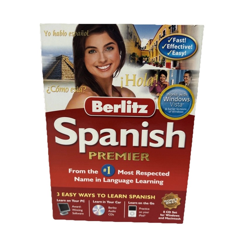 Spanish Language Software Berlitz Spanish Premier Windows/Macintosh/ipod/CD