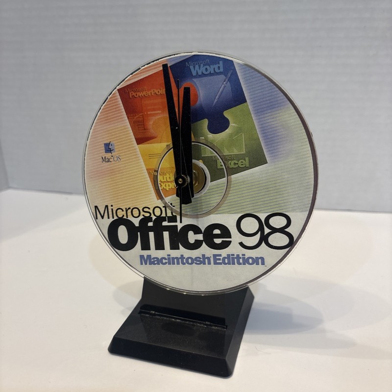 SPECIAL Microsoft Office 98 Macintosh Edition NOVELTY CLOCK FROM ORIGINAL DROP gallery