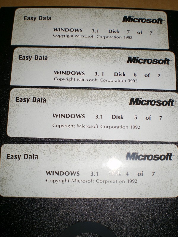 EasyData Windows Operating System Microsoft version 3.1 Floppy Disks gallery