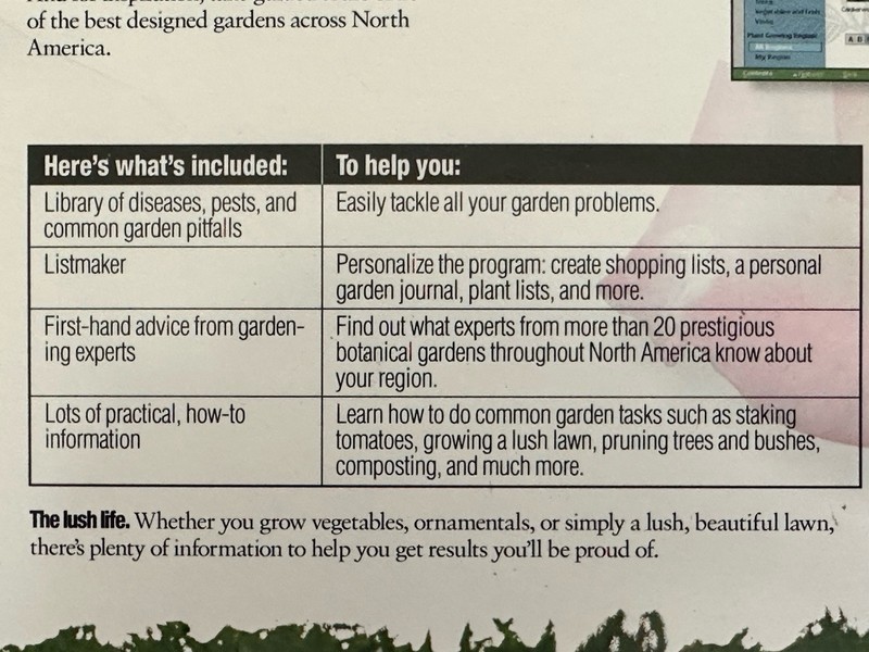 Microsoft Complete Gardening Windows 95 CD-ROM 1996 Vintage PC Software gallery