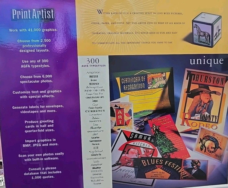 Sierra Print Artist Gold Vintage Computer Software Windows 95 & Mac Sealed NEW gallery