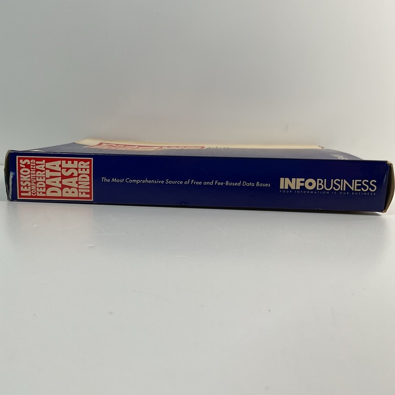 InfoBusiness Lesko’s Computerized Federal Data Base Finder 5.25” DSHD - Open Box gallery