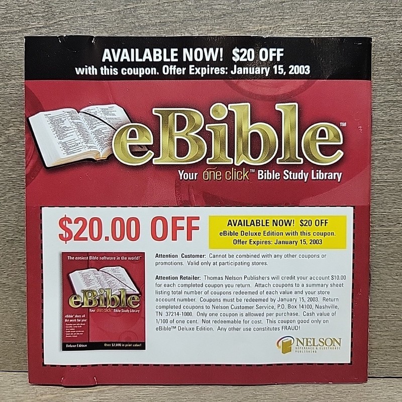 eBible Premium Edition (CD-ROM) Your One Click Bible Study Library vtg 2002 READ gallery