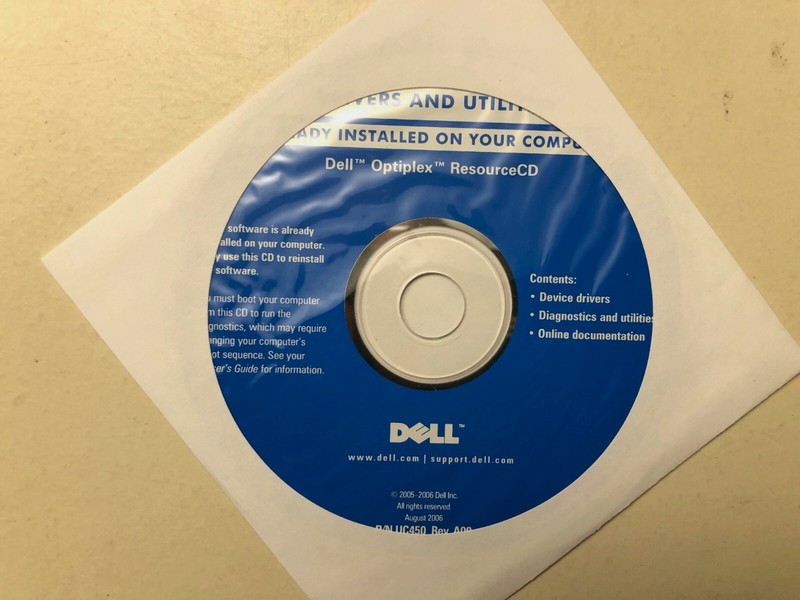 Dell Optiplex GX620 Drivers and Utilities CD 0TC935 UC450 A09