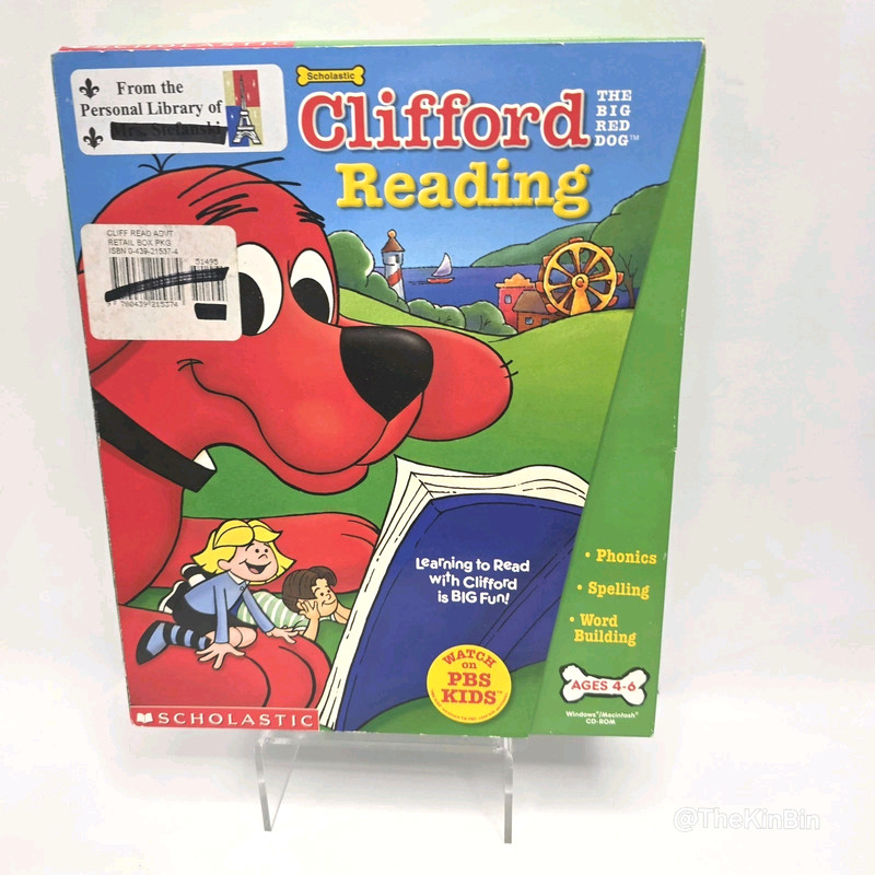 Scholastic Clifford the Big Red Dog Reading 2000 PC Game Big Box New PBS SEALED