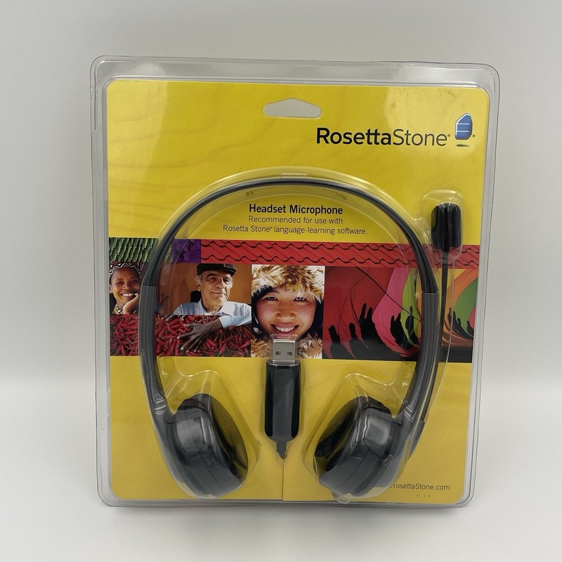 Rosetta Stone Headset Microphone USB For Language Learning Software NEW Sealed