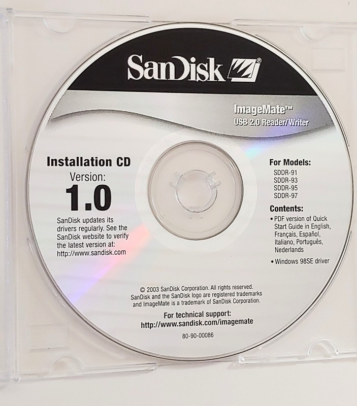 SanDisk ImageMate USB 2.0 Reader/Writer Installation CD v1.0 2003 – Mint…