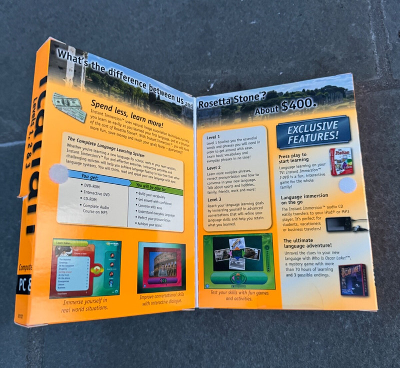 Topics Entertainment Instant Immersion Italian Levels 1, 2 & 3 Used Windows XP 7 gallery
