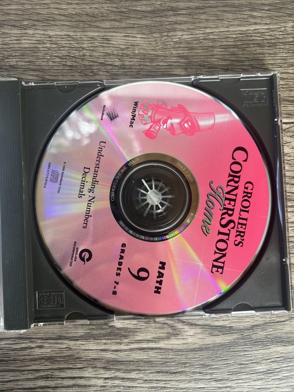 Grolier’s CornerStone Home CD-ROM Lot(4 Discs)Math&Enghish Grades 7-8 Vintage gallery