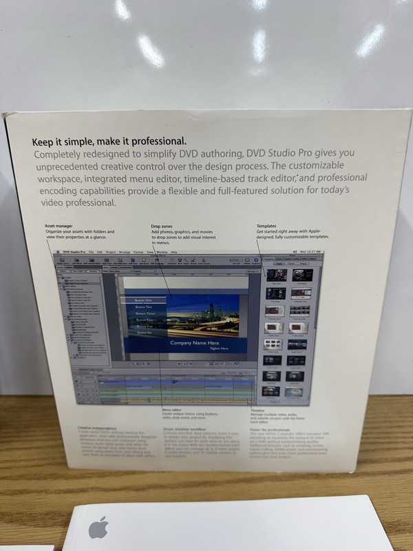 Apple DVD Studio Pro 2 Professional DVD Authoring Software Complete Product! gallery
