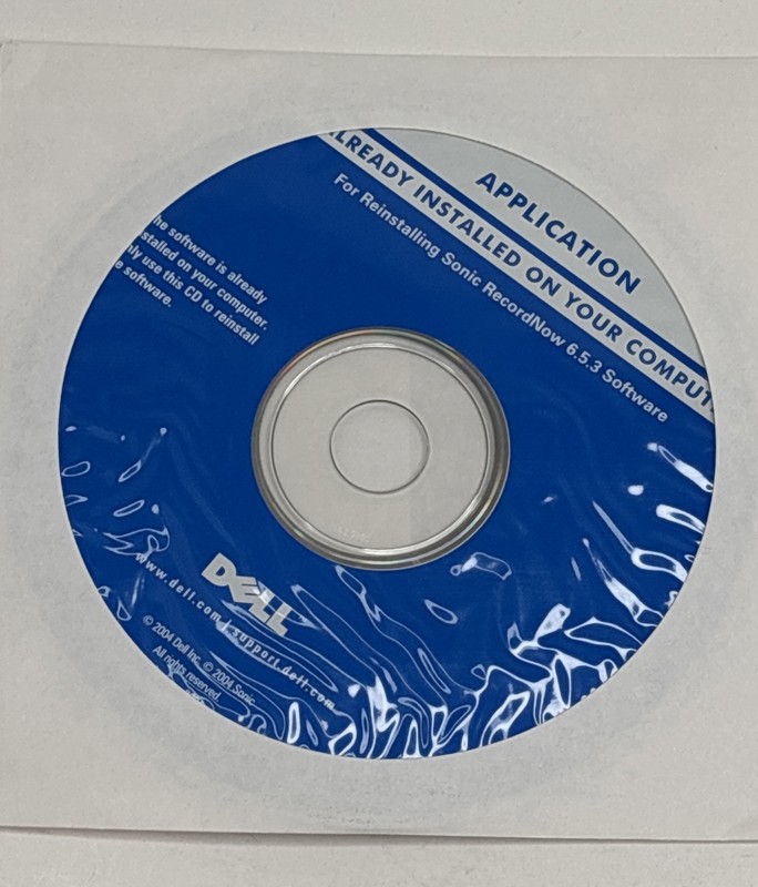 N.I.B. Dell Roxio Sonic RecordNow 6.5.3 Software Reinstall CD