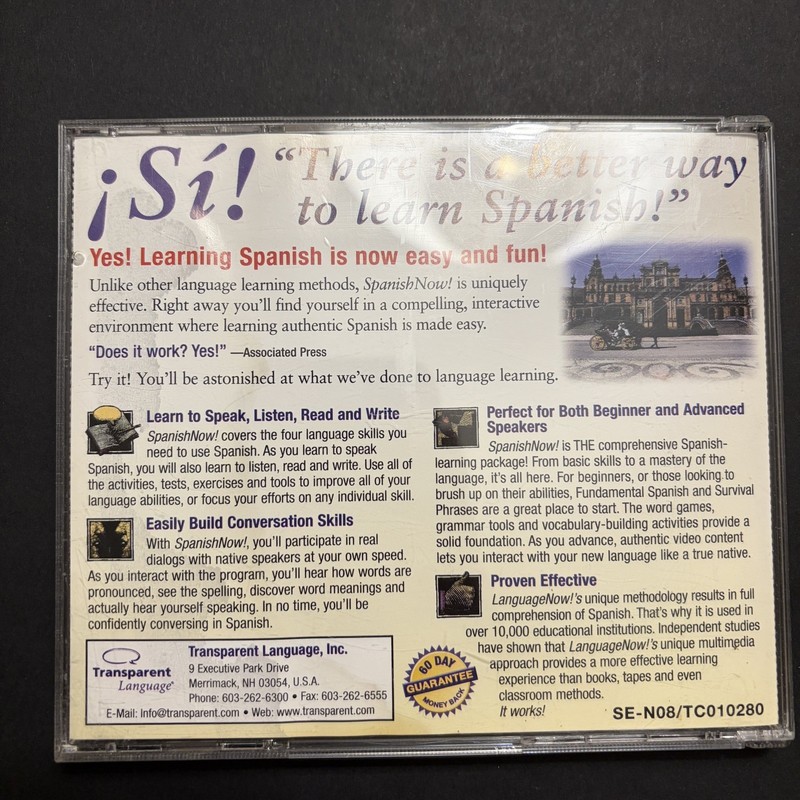 Learn Spanish Now! Transparent Language CD-ROM Version 8 Windows & Macintosh gallery