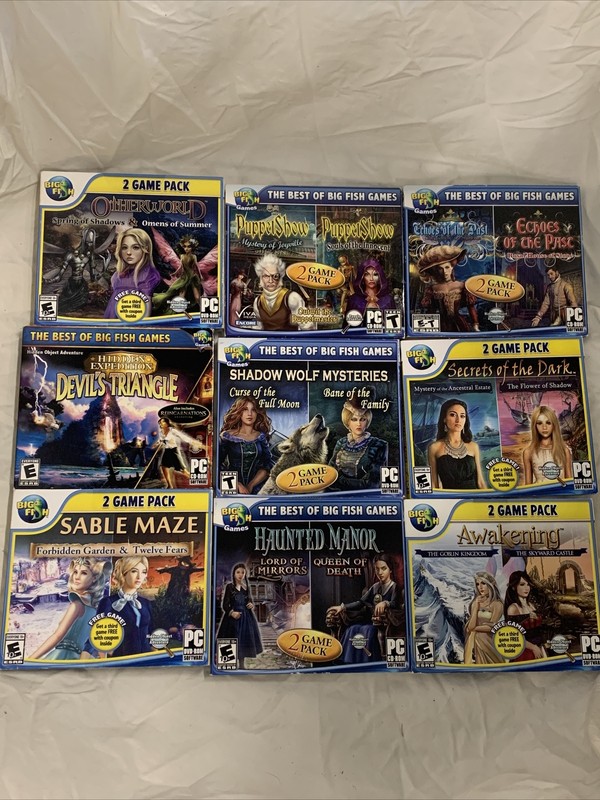 Lot of 9 PC CD-ROM Video Game Mystery Secrets Big Fish Games