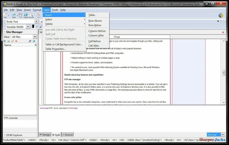 KompoZer Website Developer / Designer HTML Editing Software for Windows on USB gallery
