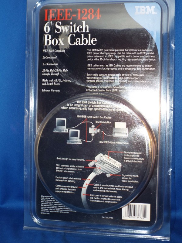 New IBM 10' IEEE-1284 Printer Cable Data Transmission Cord Computer PC 25/36 M/M gallery