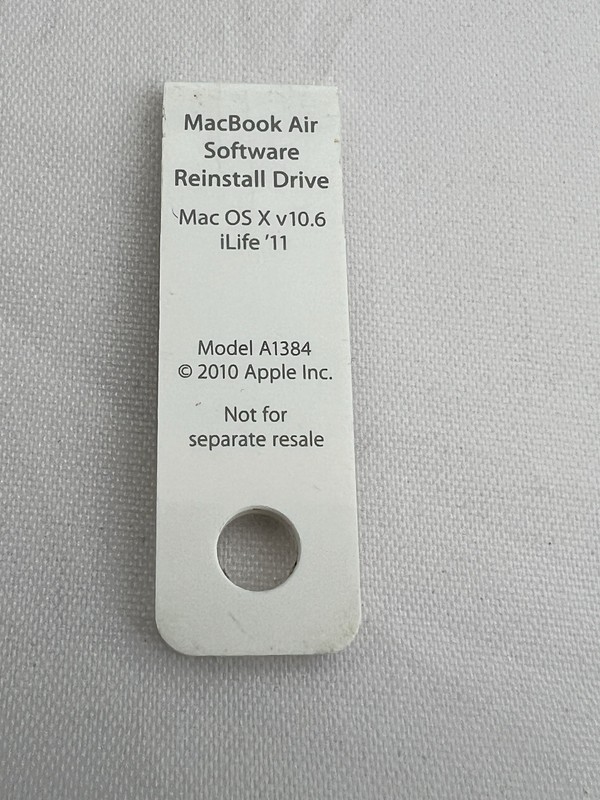 MacBook Air Software Reinstall Drive OS X 10.6 iLife 11 A1384 2010