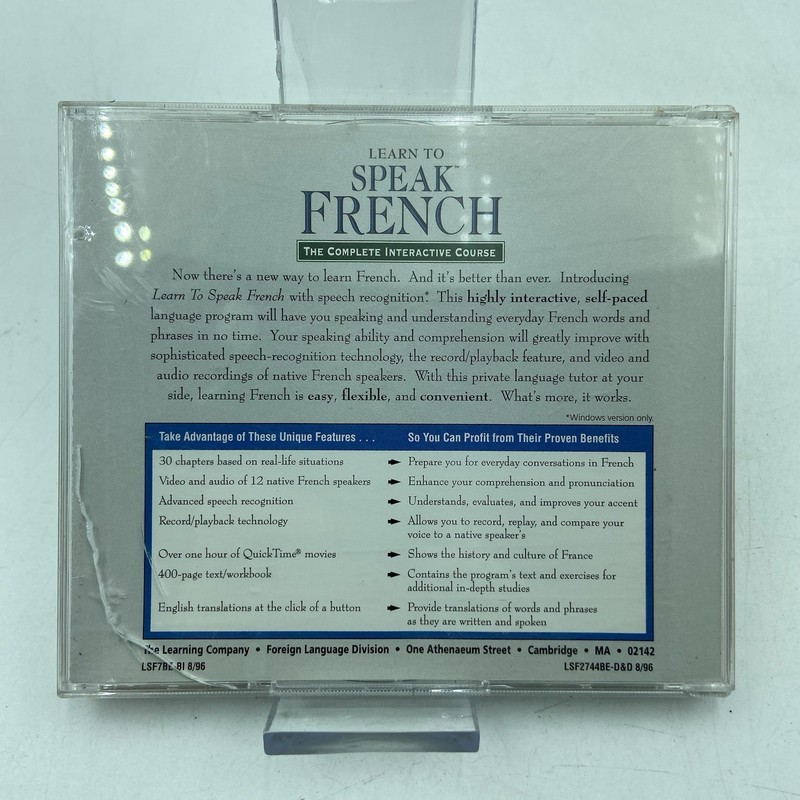 Learn To Speak French 2 CD-Rom Set Learning Company Version 6.0 gallery